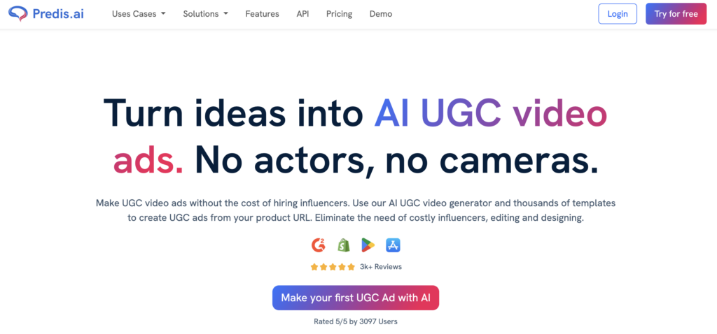 Predis.ai's UGC Generator